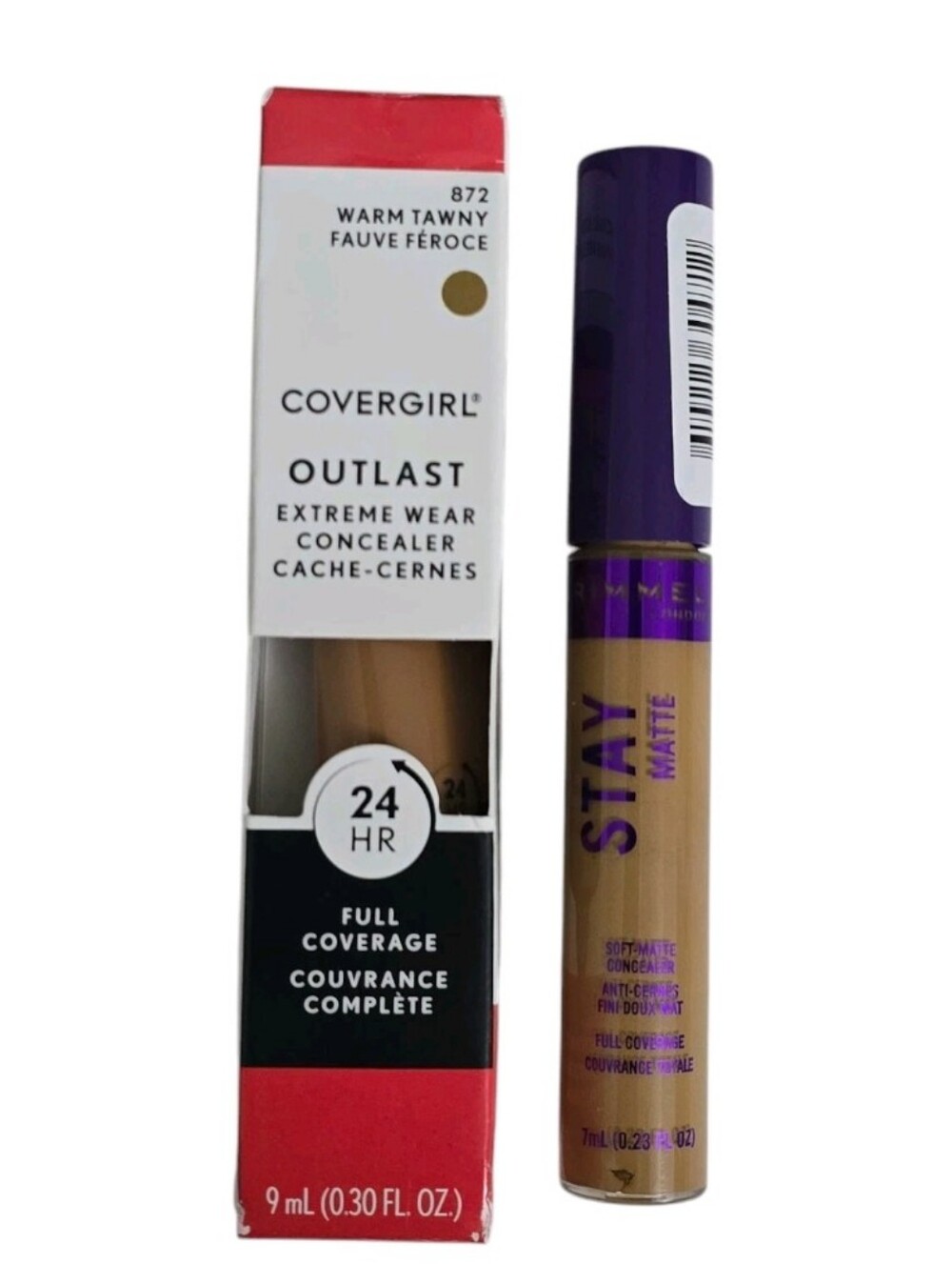 Concealer Bundle Rimmel Matte Amber CoverGirl Outlast Tawny Full Coverage Set